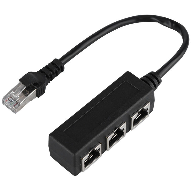 Câble d'extension Ethernet Adaptateur de Câble Répartiteur de Connecteur de Transfert de Port Mâle à 3 Femelle Réseau RJ45 Adaptateur Réseau Câble de