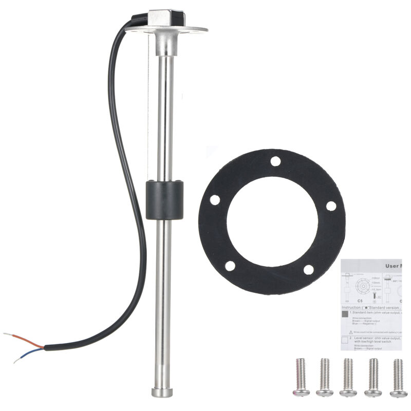 Ej.life - Capteur de Niveau de Carburant,Marine Bateau Niveau d'eau Capteur de Jauge de 5 Trous,unité en Acier Inoxydable 240-33ohm,pour Bateau,
