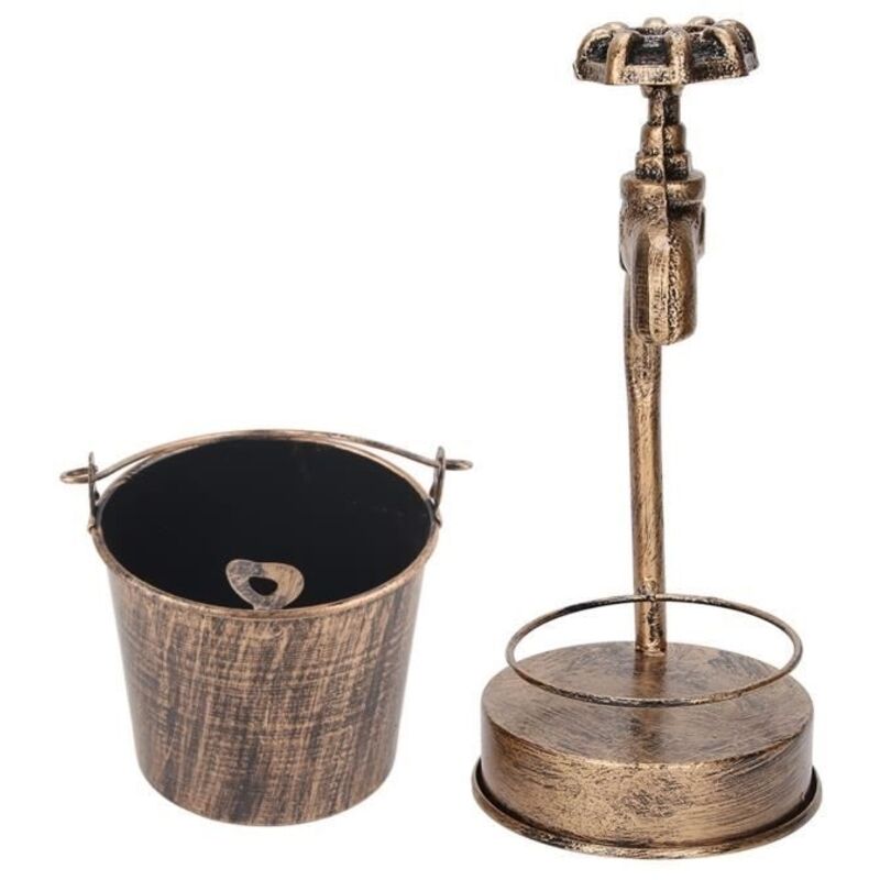EJ.life Cendrier vintage Cendrier en Fer Artisanat Vintage Fait à Main Forme de Robinet Cendrier de Bar Ornement Outils de Fumer