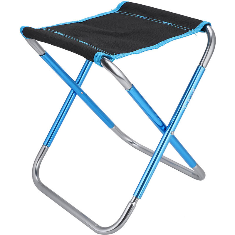 Chaise de pêche extérieure légère, siège de pique-nique pliable portable avec sac (noir) - Ej.life