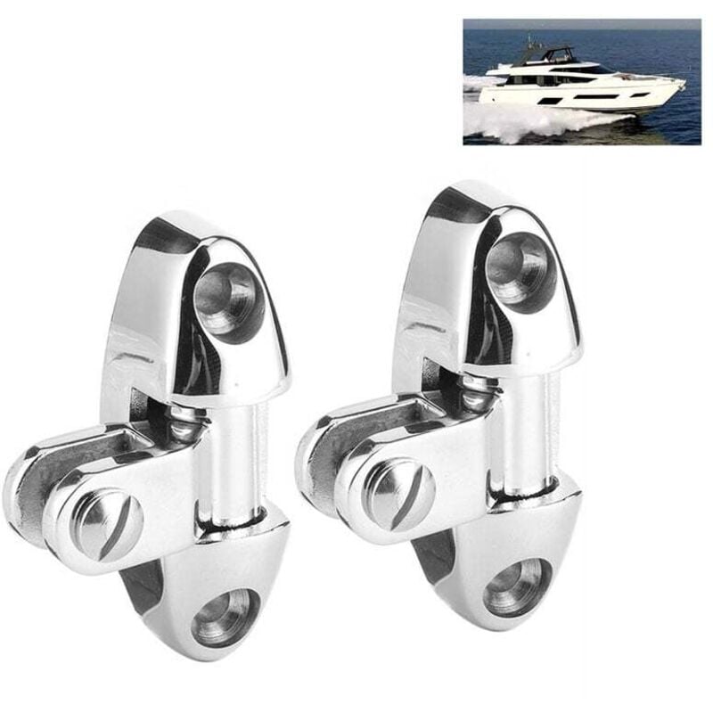 Ej.life - Charnière de pont rotative à montage supérieur Bimini avec accessoires de quincaillerie pour Yacht marin en caoutchouc Autres pièce de