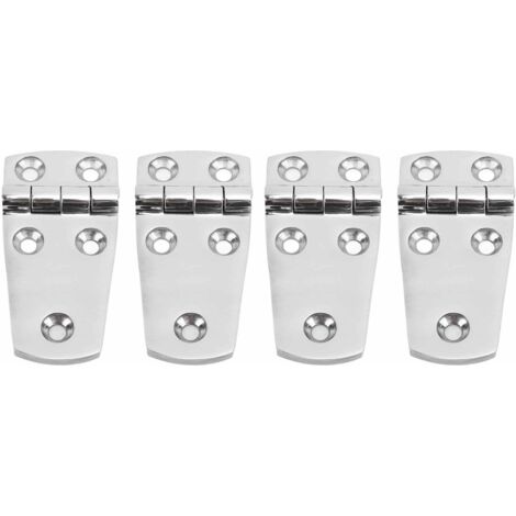 Ej.Life Charnières marine anti-rouille pour trappe de bateau - Lot de 4 - Acier inox 316 - 76 x 38 mm - Yacht, voilier - Résistance maximale