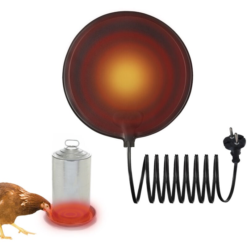 Ej.life - Chauffe-eau pour poulet, base de chauffe-eau pour volaille 250 v 20 w en silicone avec coussin chauffant