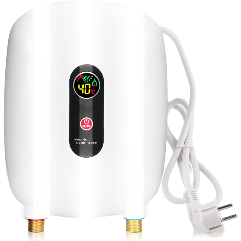 Ej.life - Chauffe-Eau sans Réservoir, Chauffe-eau instantané electrique 220V 3500W Réchauffeur d'eau instantané avec affichage à cristaux liquides