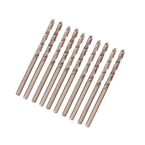Ej.Life Cobalt Bohrer Kobalt Jobber Set, 10 Stück M35 1-5 mm HSS-CO Bohrersatz Spiralbohrer zum Bohren auf Edelstahl Gusseisen Blech Stahlplatte Winkeleisen Bohrersatz, 1.0-5.0MM (5mm)