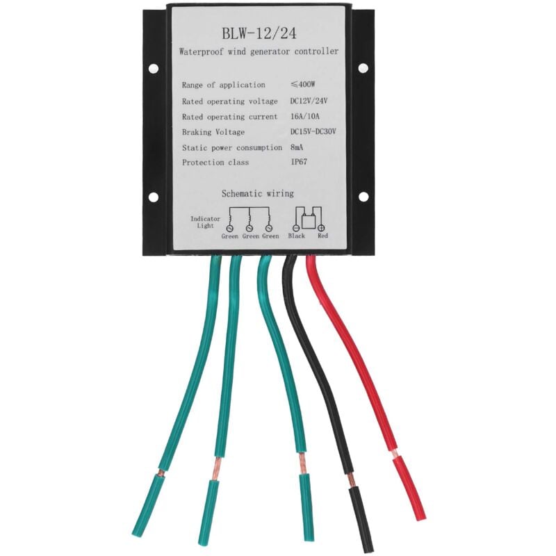Contrôleur de Générateur D'éolienne FO5-12/24V 400W, Régulateur de Charge de Batterie éTanche IP67, Résistant à La Corrosion, Avec Protection éTanche