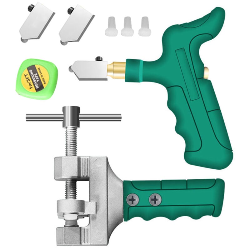 Coupe-verre Manuels Outils de Coupe Coupe Carrelage, Ensemble de 9 Pièces Coupe Verre Diamant Coupe Carrelage Manuel Kit Outils - Ej.life