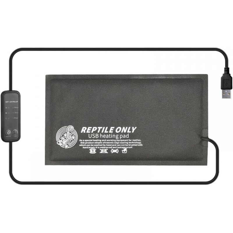 Coussin Chauffant pour Reptile,Contrôle de la Synchronisation du Coussin Chauffant usb Terrarium sous Le Chauffe-réservoir pour Poisson Grenouille