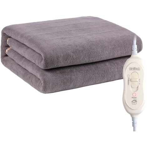 Ej.Life Couverture Électrique - Couverture Chauffante - Couverture Chauffante à Chauffage Rapide avec 2 Réglages de Chaleur et Minuterie, , Lavable en Machine (180cm×130cm)