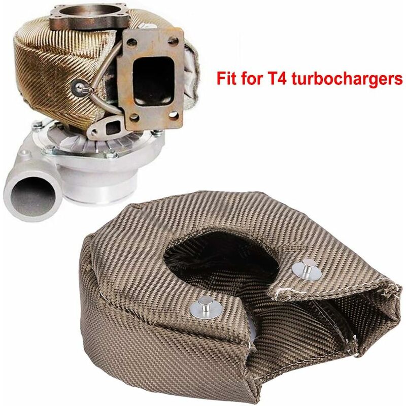 Ej.life - Couverture Turbo Couverture de protection thermique Barrière Couverture de chargeur Turbo pour turbocompresseurs T4 a
