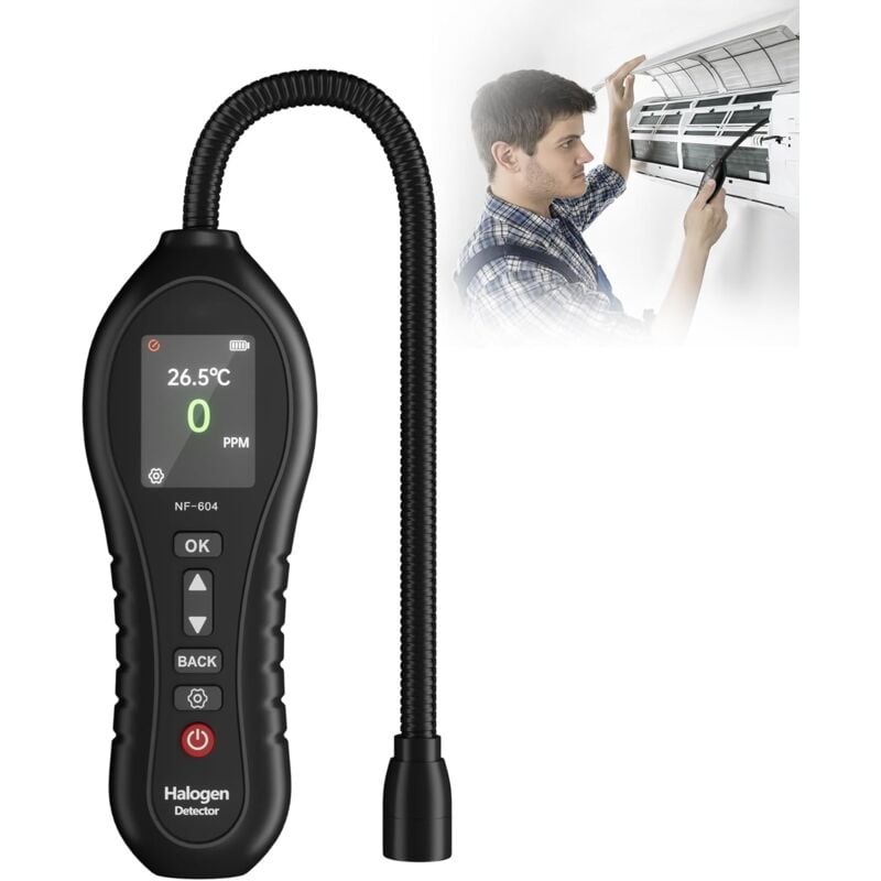 Détecteur de Fuite Réfrigérant Fréon pour Détecteur de Fluides Gaz Halogène pour Climatisation Haute Sensibilité - Ej.life