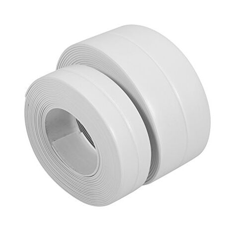 Ej.Life Dichtungsband Selbstklebend, 2 Stücke Wand-Dichtband Badezimmer Dichtband, für Badewanne/Küche/WC, weiß 22mm x 3, 2M