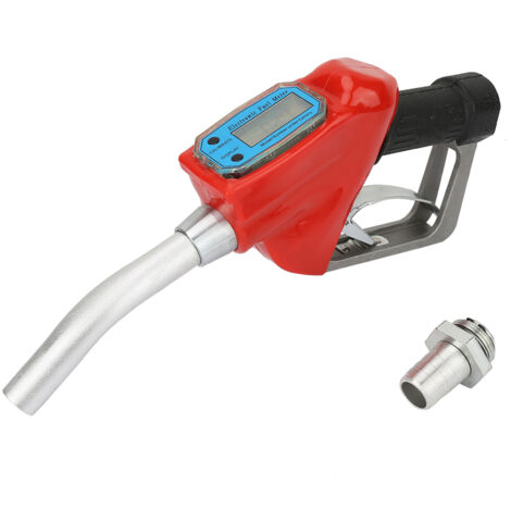 Ej.Life Diesel Distributeur Pistolet Débitmètre Numérique 1" 25mm Essence Carburant Essence Buse de Distribution de Remplissage pour Tracteurs Camions Voitures Marine