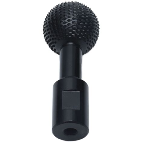 Ej.Life Drehfeile Drehschleifkopf Kohlenstoffstahl-Schleifkopf Holzschnitzer-Bohrer mit Rundem Fräskopf für Winkelschleifer(Schwarz 10mm für Typen 115/125)