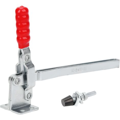 Ej.Life Druckspitzenklemme, Verlängerter Schnellspanner, Manuelle Kniehebelklemme, Segenskraft 180 Kg, für Holzbearbeitungstische, Sägebretter, Schnellclip
