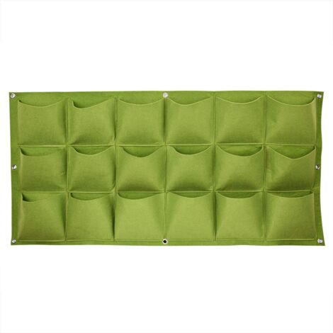 Ej.Life Ejoyous Hängende Pflanztaschen, 18 Taschen Hängende Pflanzen Grow Bags Pflanzbeutel Vertikale Begrünung Hängende Gartenpflanze Wandmontierter hängender Pflanzer