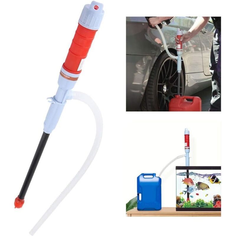 Ej.life - Electrique Pompe à Siphon de Transfert Batterie Liquide l'eau Pompe à Piles Tuyau de Siphon Essence Gaz Carburant Pompe Main Aspiration