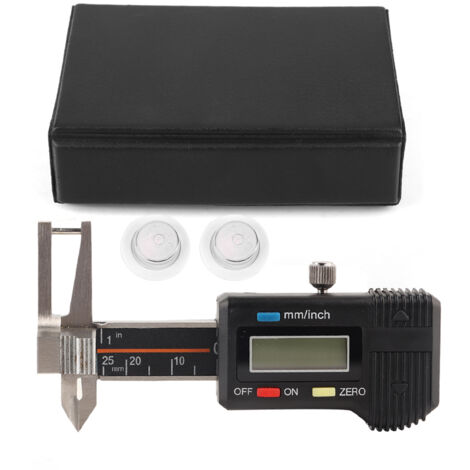 Ej.Life Elektronischer Digitaler Messschieber, 0  25 Mm Edelstahl, Mikrodigitales Dickenmessschieber-Lineal, Tragbares, Kompaktes, Digitales Diamant-Edelsteinmessgerät mit Dreifachem Verwendungszweck 