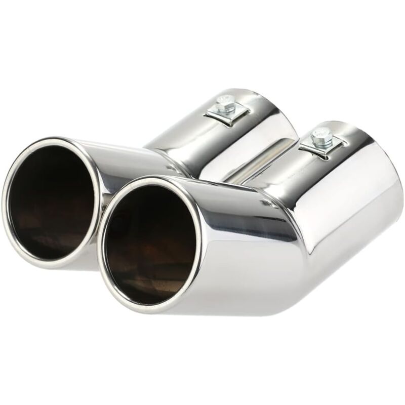 Ej.life - Embout d'échappement double tube en acier inoxydable pour vw Golf 4 Bora Jetta(98-04)