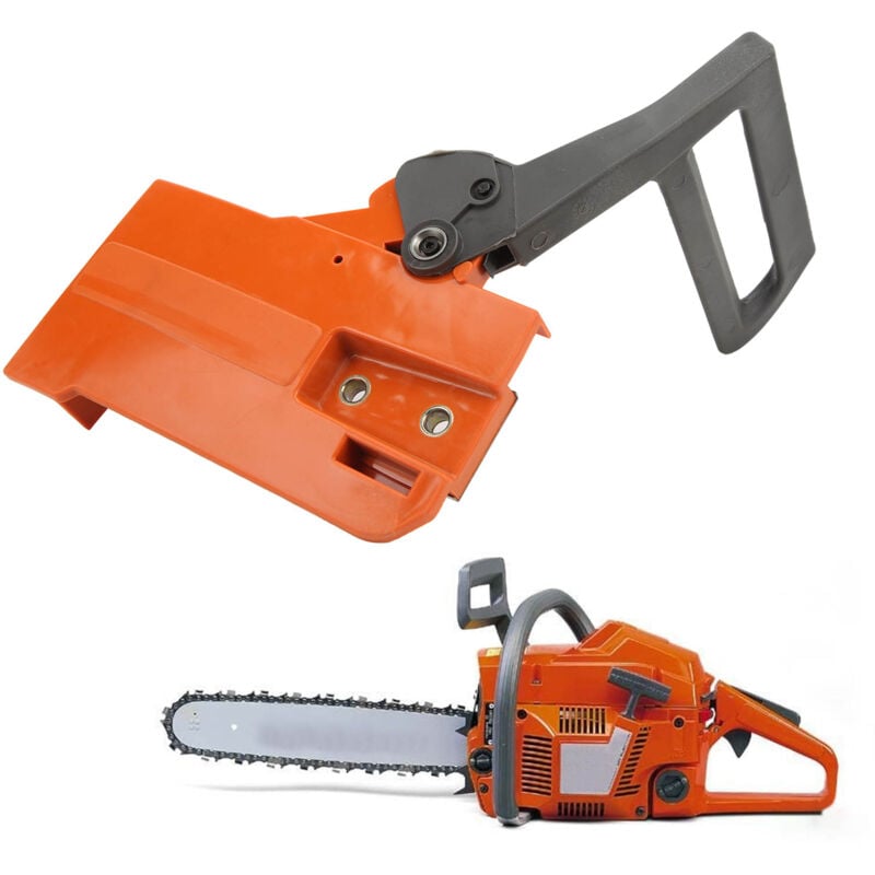 Ej.life - Ensemble de frein de chaîne de tronçonneuse, couvercle d'embrayage, poignée de frein 503498103 de remplacement pour Husqvarna 50 51 55