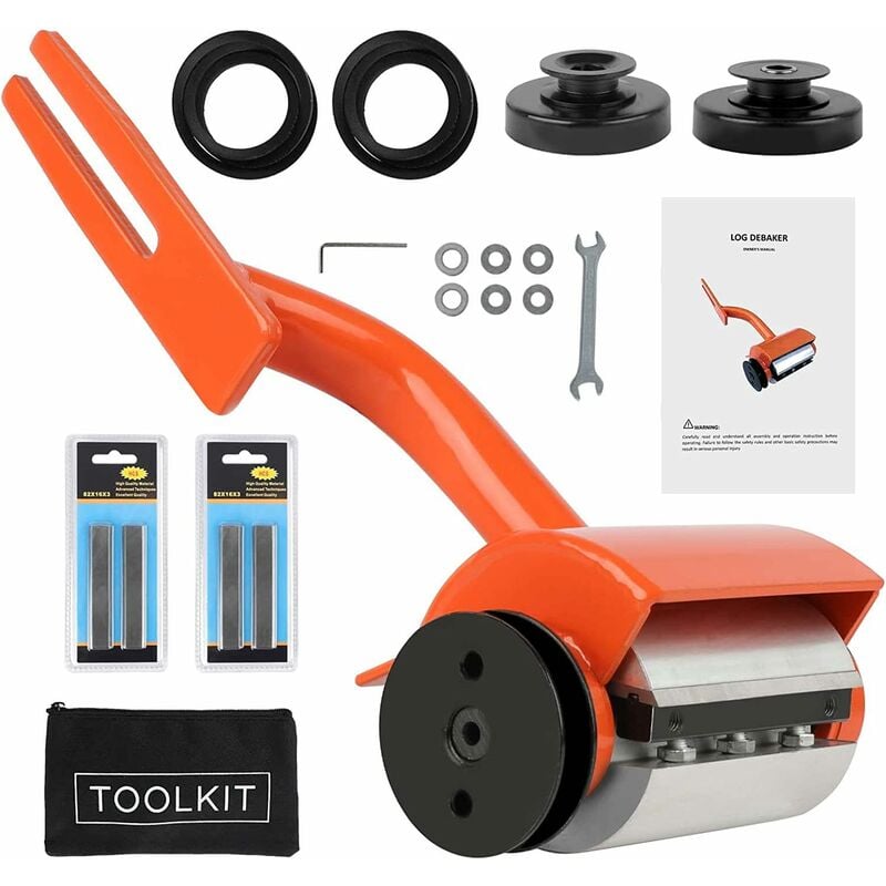 Ej.life - plucheur de Bûches écorceur Multifonctionnel Outil D'écorçage du Bois Outil de Décapage du Bois Accessoire de Tronçonneuse