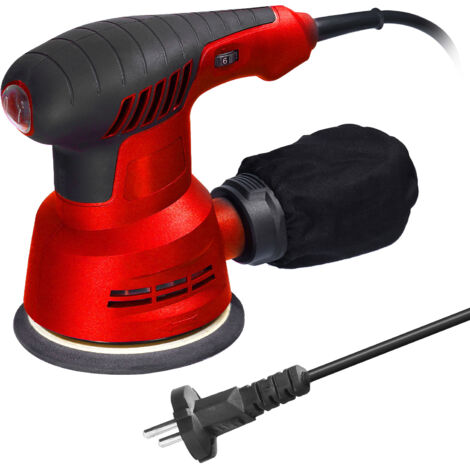 Ej.Life Exzenterschleifer – 300 W, einstellbare Geschwindigkeit – 5.000 bis 12.000 U/min, max. 6 variable Geschwindigkeiten, Exzenterschleifer, 125 mm Schleifpad