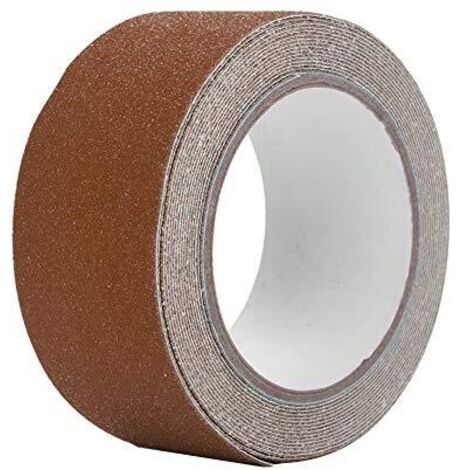 Ej.Life Fdit Rutschfestes Klebeband für Treppenstufen, 5 m x 5 cm, buntes PVC braun ür Bürogebäude Hotels Restaurants Krankenhäuser Schule Flughafen Bahnhof und mehr Orte