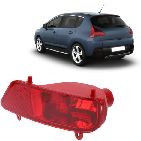 Ej.Life Feu arrière de brouillard pour voiture, Accessoires de Voiture de Remplacement Compatible pour Peugeot 3008 5008 2009-2016 (Droite)