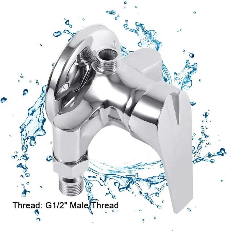Ej.Life G1/2 "Robinet de douche de salle de bains Mélangeur d'eau chaude et froide Mélangeur de contrôle Commutateur de pulvérisation Pistolet