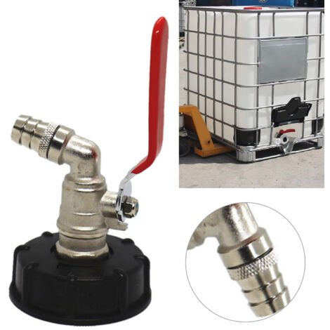 Ej.Life Gallon IBC Tote Wassertankadapter S60x6 auf G3/4in Wassertankventilanschluss 15 X 7,7 X 7,5cm / 5,9 X 3 X 3in