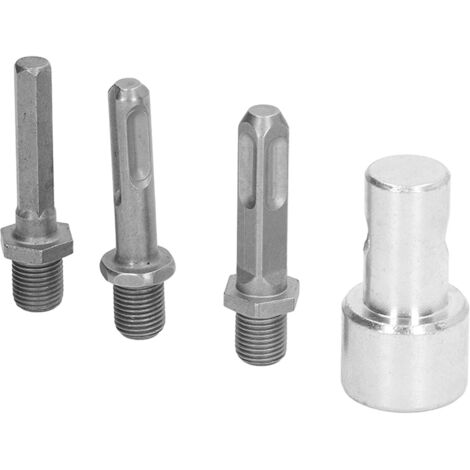 Ej.Life Gartenbohrer-Adapter, Schnecken-Adapter, 1 Bis 3 Bohrer-Adapter, Rundes Bohrfutter aus Kohlenstoffstahl, 2 Gruben, 2 Schlitze, Garten-Schneckenbohrer-Anschluss, Gartenwerkzeuge
