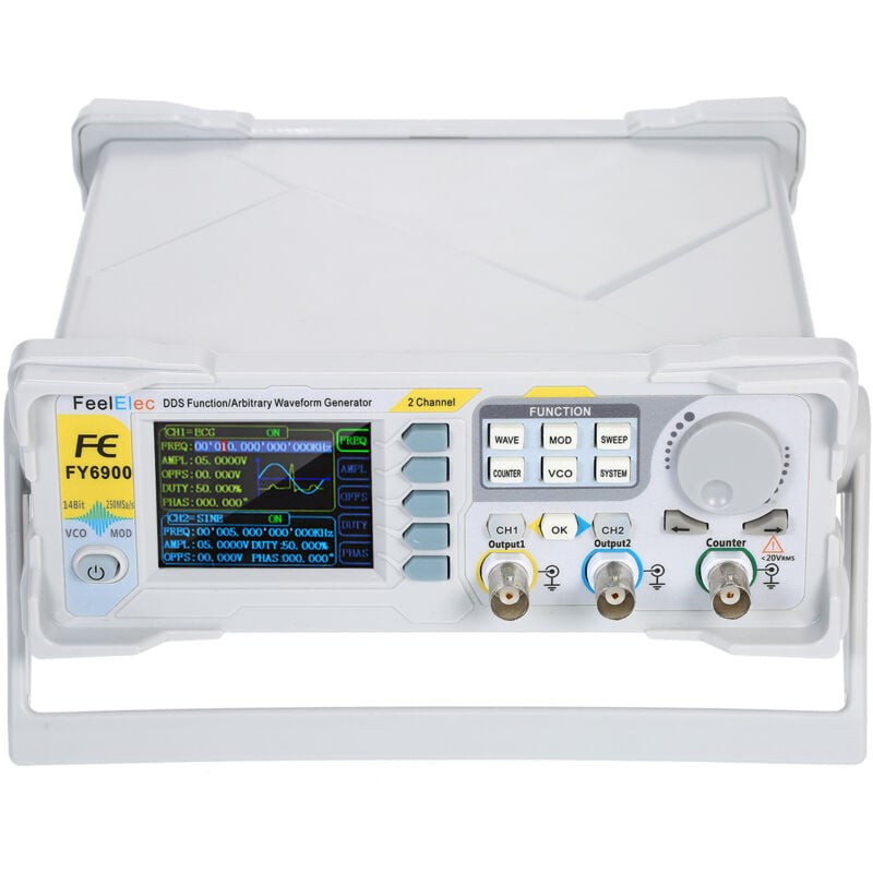 Ej.life - Générateur de signaux, FY6900-60M 60 MHz 2,4 pouces tft dds numérique multifonctions Forme d'onde Compteur de fréquence Compteur