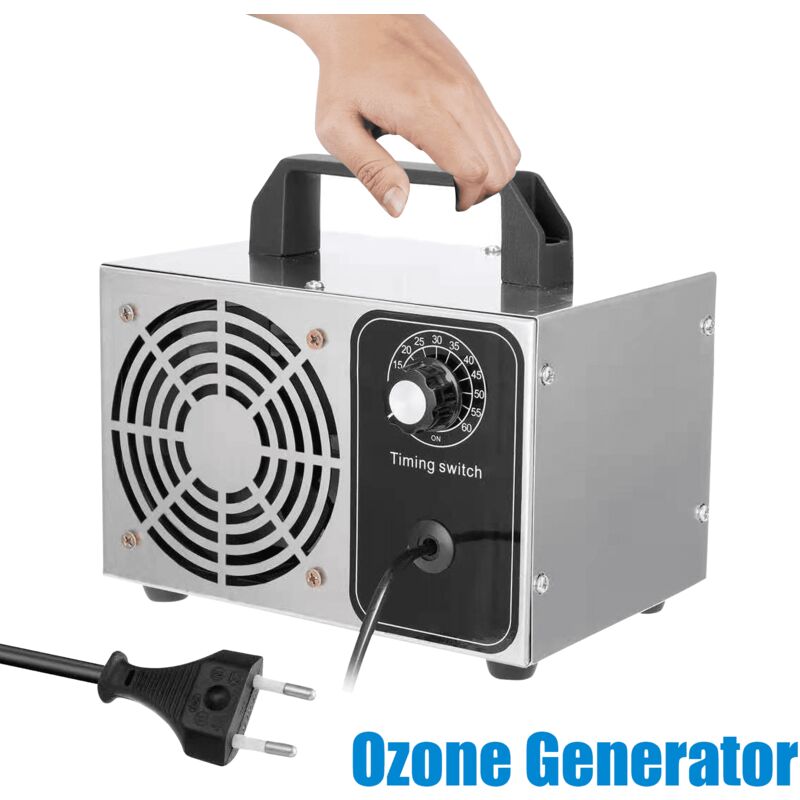 Ej.life - Générateur d'Ozone Domestique 32000 mg/h, Machine à Ozone pour Purification de l'Air et Élimination des Odeurs Dispositif d'Ozone Portable