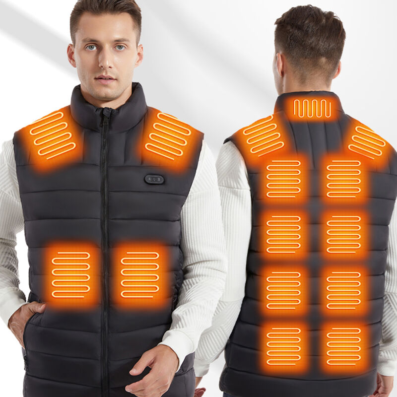 Gilet Électrique Chauffant pour Homme et Femme - Rechargeable par usb Lavable Chaud Gilet avec 15 Zones de Chauffage pour Ski en Plein air Randonnée