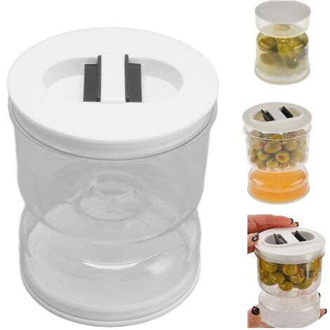 Ej.Life Gurkenglas, K¨¹chengurken-Sanduhrglas Luftdichter Kimchi-Nass-Trocken-Spender Trocken-Nass-Trennung Gurkenkrug f¨¹r die Herstellung von Kimchi zu Hause