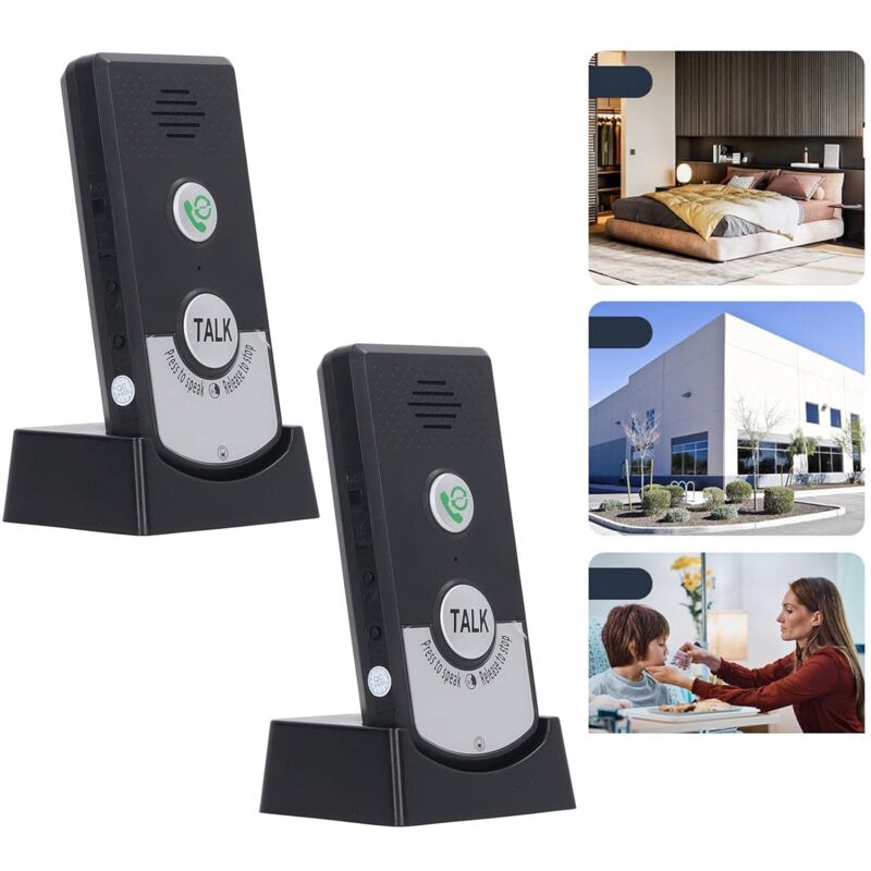 Ej.life - H8 Interphone Vocal à 2 Voies, Intercomunicador sans Fil à Très Longue Portée, Installation Facile pour la sécurité à Domicile, Système