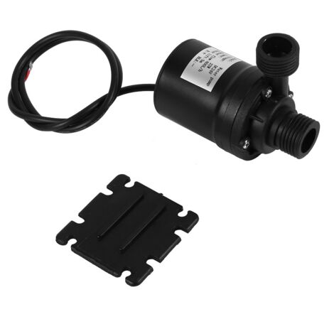 Ej.Life Heißwasser Umwälzpumpe lärmarme für Wasser Zyklus Solarmatratzen Heizung Brunnen Energie schwanzloser Motor versenkbar für Aquarium Pong statuarische Hydroponik 800L / H 5M DC 24V