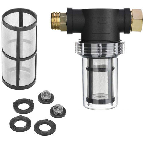 Ej.Life Hochdruckreiniger-Wasserfilter, Teile Schützen, Verstopfungen und Beschädigungen Vermeiden, 3/4-Zoll-Gewinde, mit Heimschlauchanschluss, für Sediment- und Schmutzfiltration