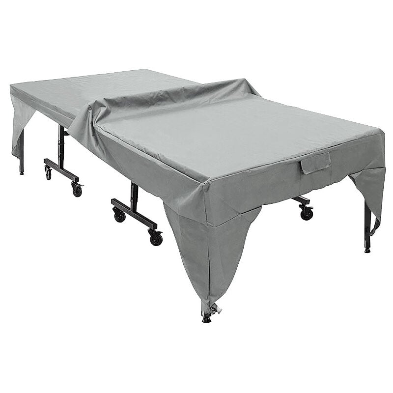 Housse Table Ping-Pong, Housse De Table De Tennis De Table, ImperméAble, Contre Neige Pluie uv pour Intérieur Et Extérieur, 280 x 153 x 73cm,gris