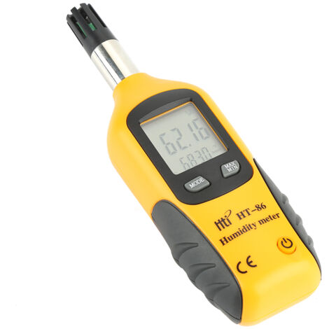 Ej.Life HT-86 Digitales Thermometer Hygrometer Feuchtkugel/Taupunkt Temperaturmesser Feuchtigkeitsmesser 6,9 x 2 Zoll