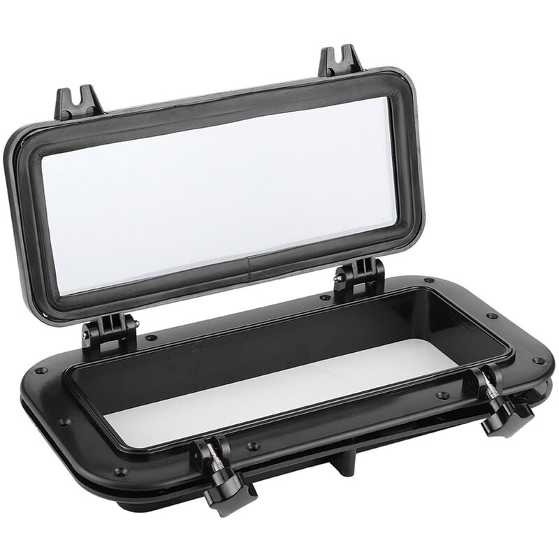 Hublots de Yacht, 4mm Ouverture hublots rectangulaire hublots en Verre trempé fenêtre résistant aux ultraviolets pour Bateau Yacht 400x200mm - Ej.life