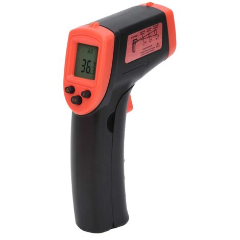 Ej.Life Infrarot-Thermometer, HW600 Berührungsloses LCD-Infrarot-Digital-Temperaturmessthermometer Zum Kochen, Infrarot-Thermometer (Rot) A