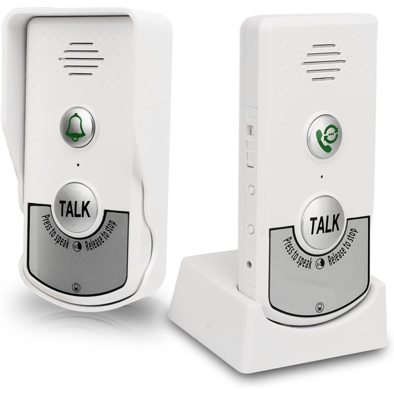 Ej.life - Interphone sans Fil, IP54 Système D'interphone sans Fil Bidirectionnel étanche, Sonnette sans Fil Longue Portée de 1000 m, Système