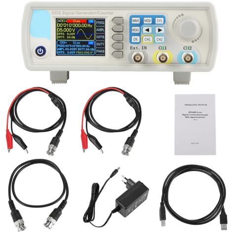 Ej.Life JDS6600 DDS-Signalgeneratorzähler, 15 MHz 30 MHz 40 MHz 50 MHz 60 MHz Zweikanal-Arbitrary-Waveform-Funktionsgenerator-Frequenzmesser 266 MSa/s(Europäischer Standard 15HZ)