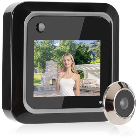 Ej.Life Judas de visionneuse de porte, visionneuse de porte à piles, appartement HD de sécurité grand angle de 145° pour la maison