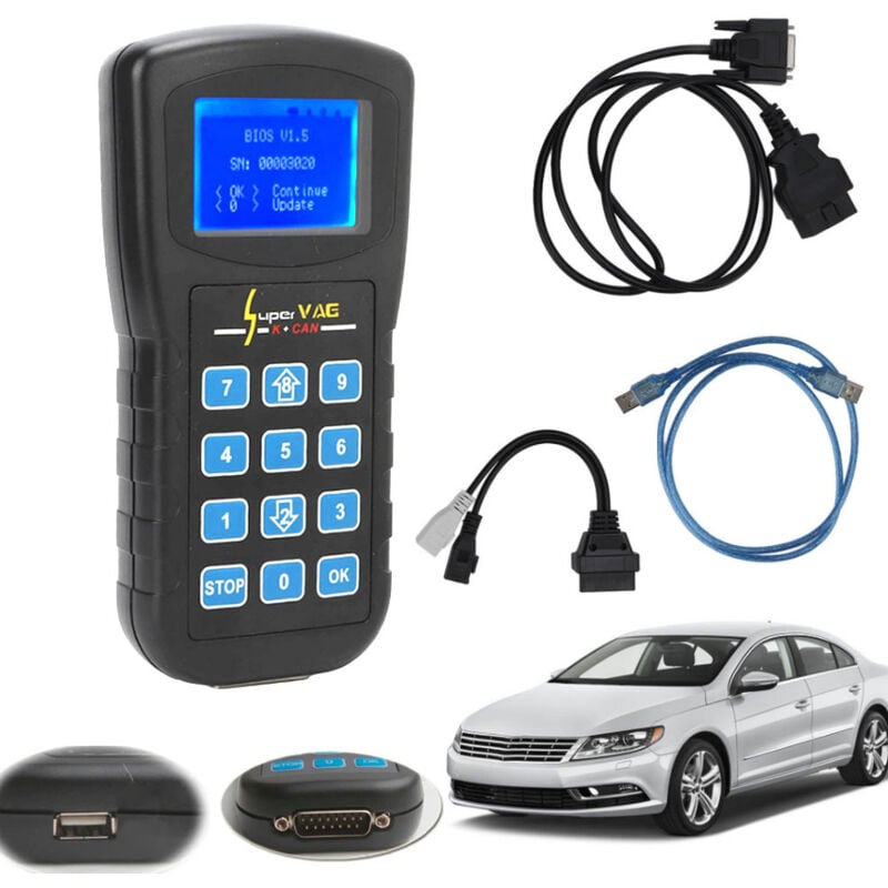 Ej.life - Lecteur de Code pin de Diagnostic k + can V4.8 Correction de Kilométrage Remplacement pour Bora A6 A8 A4