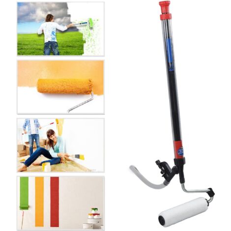 Ej.Life Kit de rouleau peinture avec Manche Télescopique en Alliage d'Aluminium , Outillage pour Rénovation de Maison