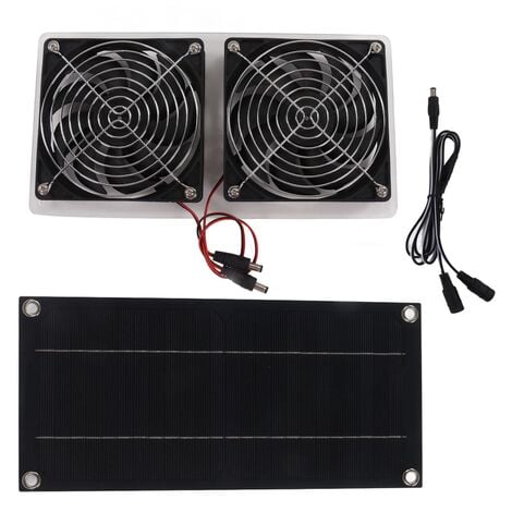 Chauffage à énergie Solaire Pour Serre, Ventilateur Alimenté Par Panneau  Solaire, Ventilateur De 25,4 Cm De Diamètre 12 V 100 W Pour Camping-car,  Yacht, Serres, Maisons Pour Animaux De Compagnie, Sall 