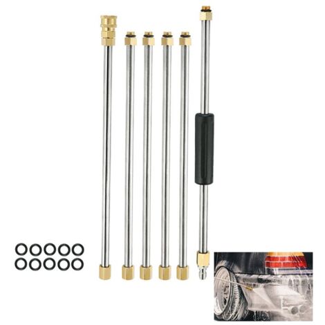 Ej.Life Kit d'extension pour nettoyeur haute pression 4000 PSI 1/4" avec joint torique, 6 lances d'extension