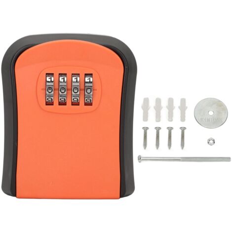 Ej.Life Kombination Lock Box, Wall Mounted Key Lock Box mit 4 stelligen Passwort, wasserdicht Schlüssel Lagerung Lock Box Unterstützung 5 Schlüssel Kapazität, ABS Safe Key Hider für Indoor Outdoor Use